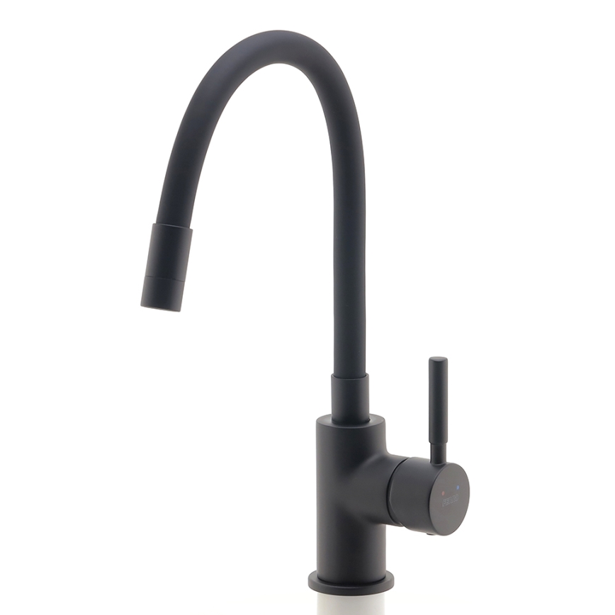 Novaservis - Rubinetto per lavello con braccio flessible opaco nero
