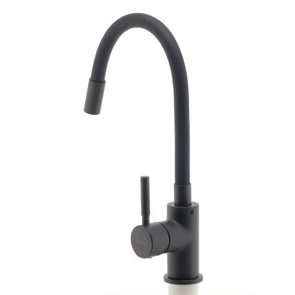 Novaservis - Rubinetto per lavello con braccio flessible opaco nero