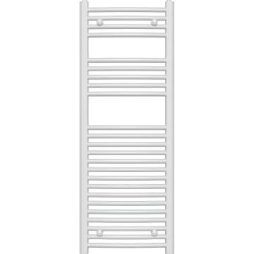 Novaservis - Scaldasalviette a scala per bagno 490 W / 230 V 120 x 45 cm, bianco, profilo arrotondato