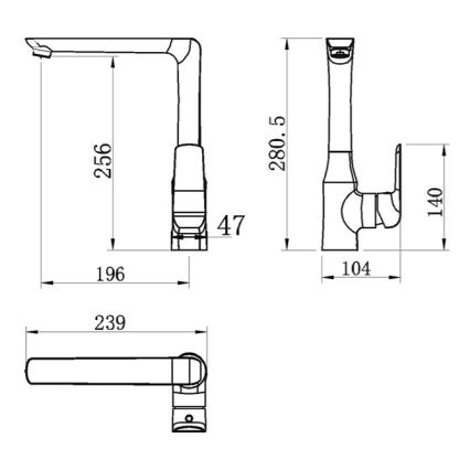 Novaservis - Spültischarmatur NOBLESS TINA schwarz
