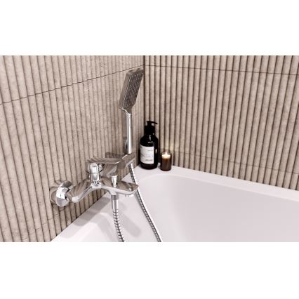 Novaservis - Wannen-Set mit METALIA-Armatur, glänzender Chrom