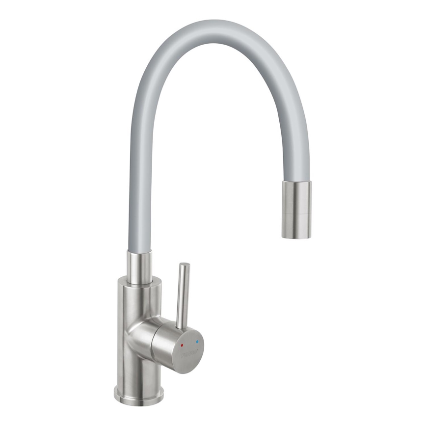 Novaservis - Wasserhahn (Armatur) mit flexiblem Arm Edelstahl/grau