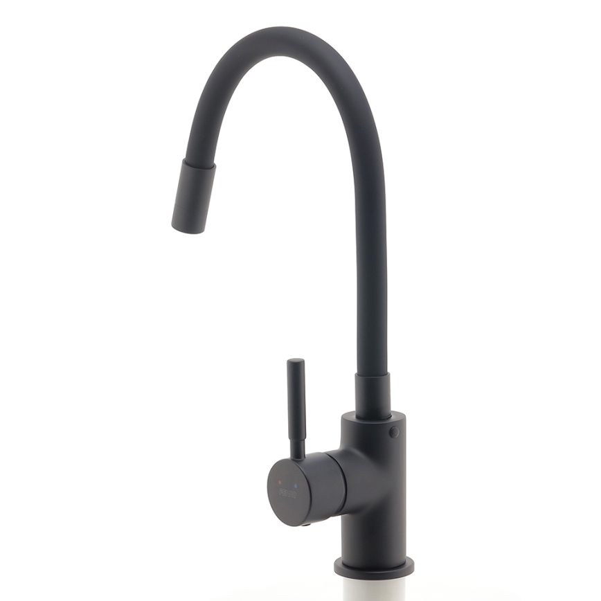 Novaservis - Wasserhahn (Armatur) mit flexiblem Arm matt schwarz