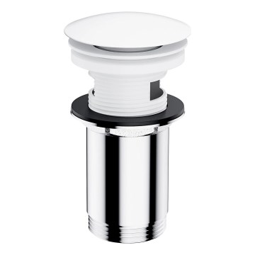 OMNIRES A706BM - Scarico del lavandino CLICK-CLACK diametro 6,6 cm bianco opaco