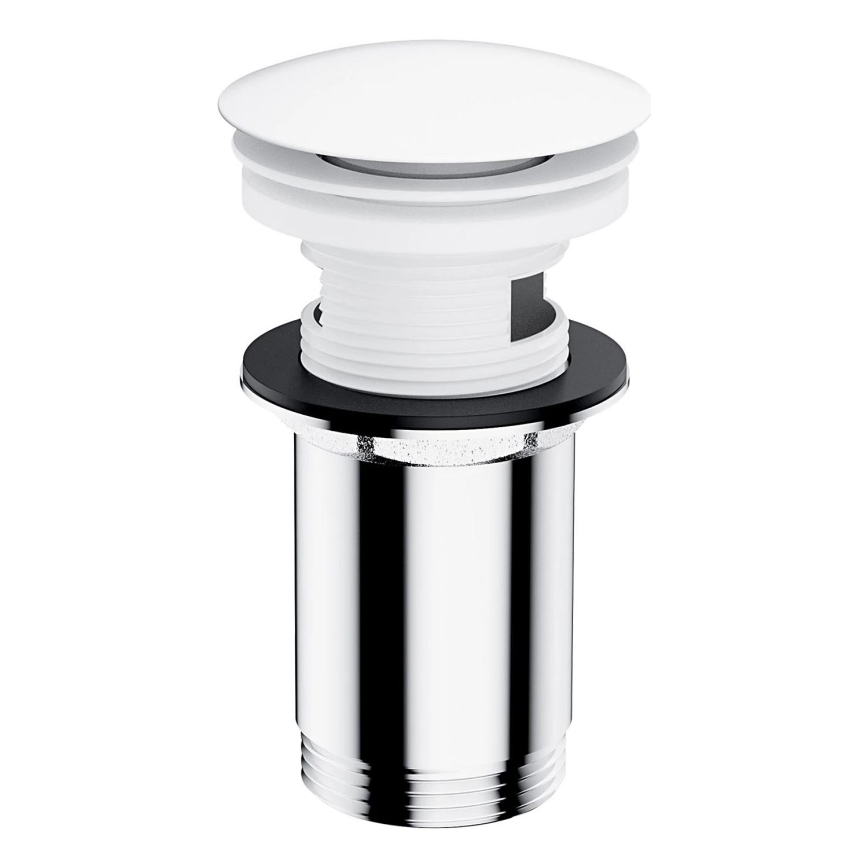 OMNIRES A706BM - Scarico del lavandino CLICK-CLACK diametro 6,6 cm bianco opaco