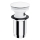 OMNIRES A706BM - Scarico del lavandino CLICK-CLACK diametro 6,6 cm bianco opaco