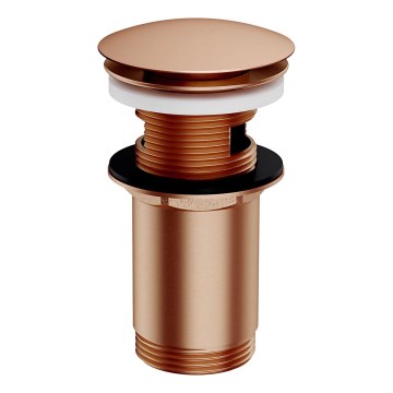 OMNIRES A706CPB - Scarico del lavandino CLICK-CLACK diametro 6,6 cm pettinato rame