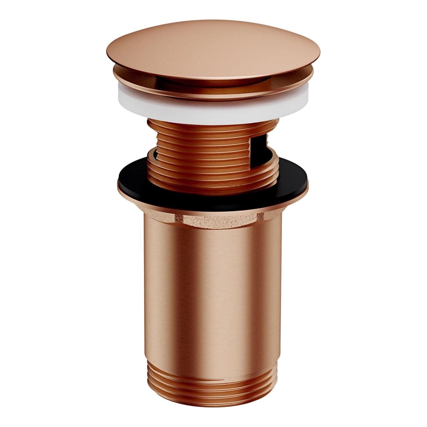 OMNIRES A706CPB - Scarico del lavandino CLICK-CLACK diametro 6,6 cm pettinato rame