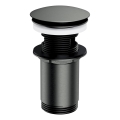 OMNIRES A706GR - Scarico del lavandino CLICK-CLACK diametro 6,6 cm pettinato grafite