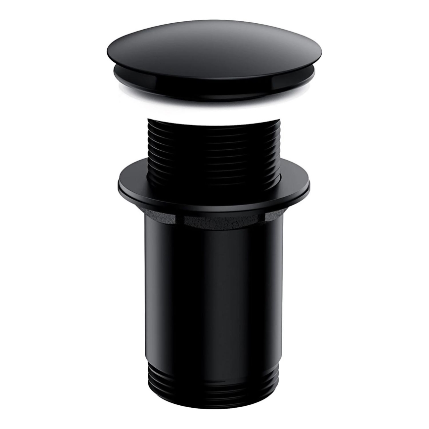 OMNIRES A716BL - Scarico del lavandino CLICK-CLACK diametro 6,6 cm semi-opaco nero