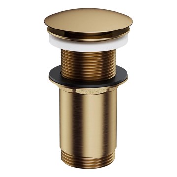 OMNIRES A716BR - Scarico del lavandino CLICK-CLACK diametro 6,6 cm pettinato bronzo antico