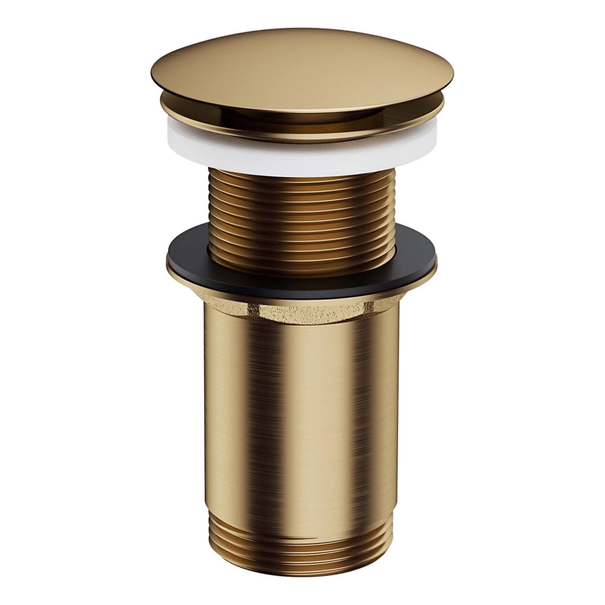 OMNIRES A716BR - Scarico del lavandino CLICK-CLACK diametro 6,6 cm pettinato bronzo antico