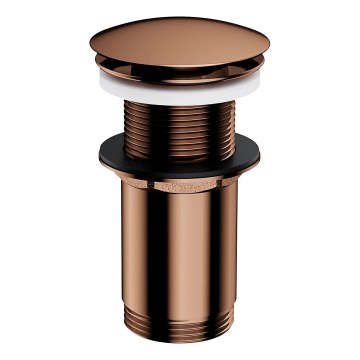 OMNIRES A716CP - Scarico del lavandino CLICK-CLACK diametro 6,6 cm lucente rame