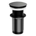 OMNIRES A716GR - Scarico del lavandino CLICK-CLACK diametro 6,6 cm pettinato grafite