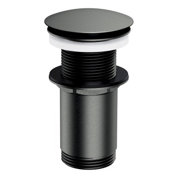 OMNIRES A716GR - Scarico del lavandino CLICK-CLACK diametro 6,6 cm pettinato grafite