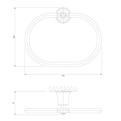 OMNIRES AL53230CR - Appendiabiti da parete ART LINE cromo lucido