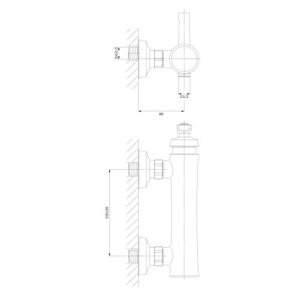 OMNIRES AM5240CR - Rubinetto doccia ARMANCE cromo lucido