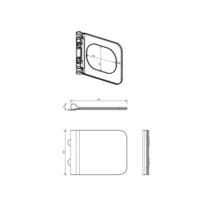 OMNIRES BOSTONDEBP - Abattant de toilettes SoftClose BOSTON duroplast/blanc brillant