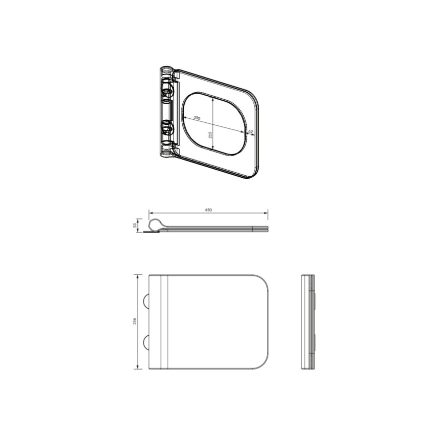 OMNIRES BOSTONDEBP - Abattant de toilettes SoftClose BOSTON duroplast/blanc brillant
