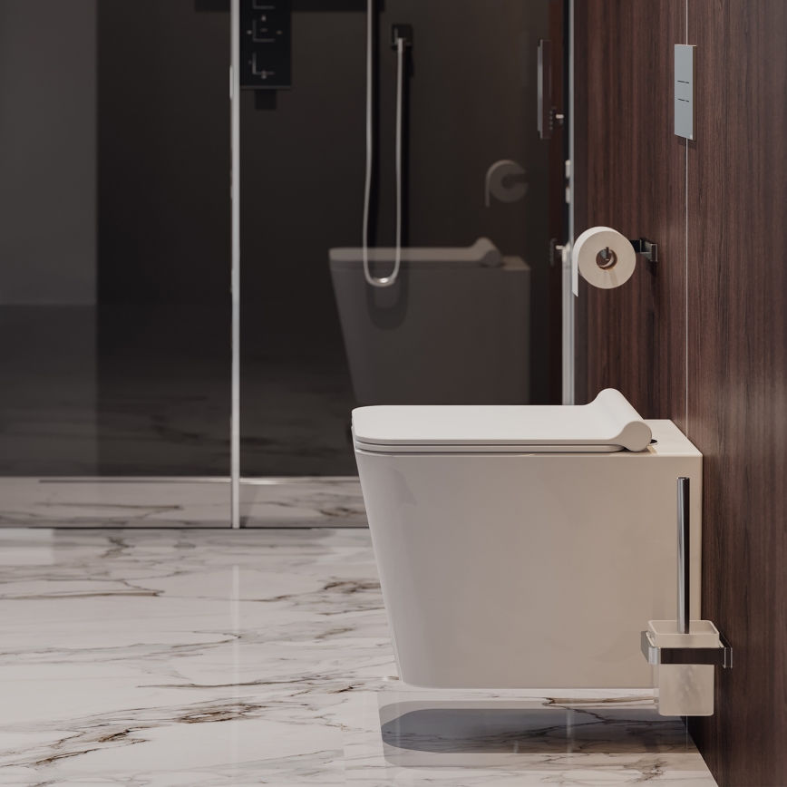 OMNIRES BOSTONMWBP - Hängendes WC mit SoftClose-Sitz BOSTON Keramik/glänzendes Weiß