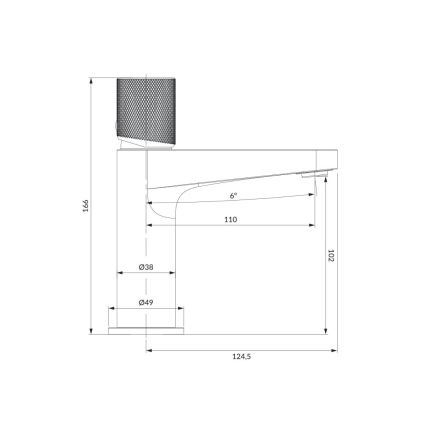 OMNIRES CT8010CR - Robinet de lavabo CONTOUR 16,6 cm chrome brillant
