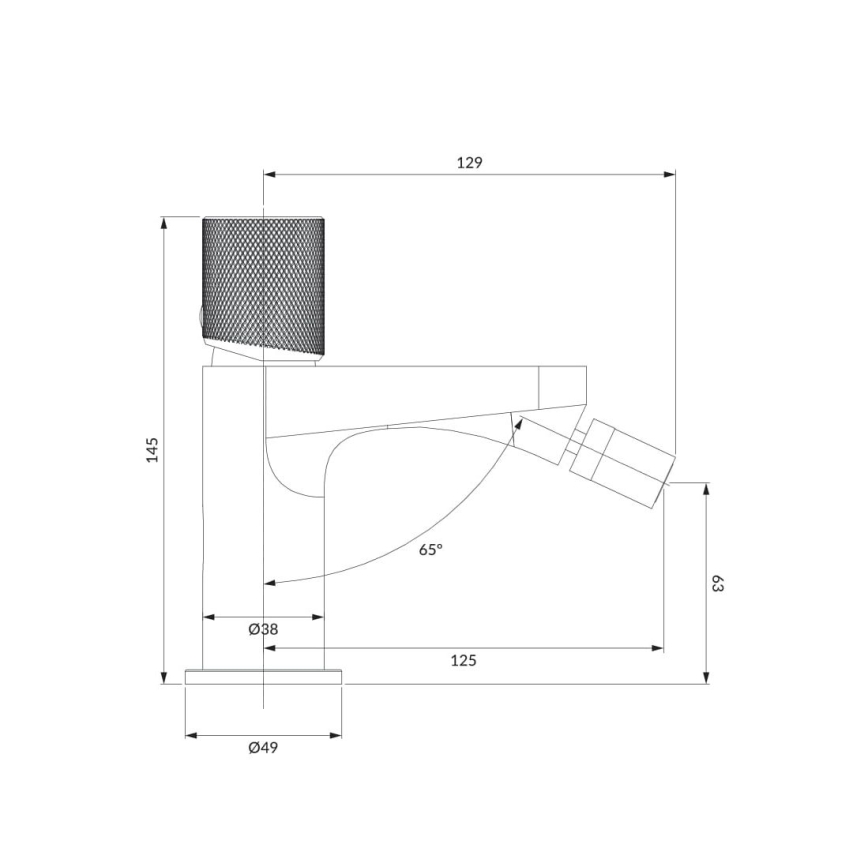 OMNIRES CT8020CR - Rubinetto del bidet CONTOUR 14,5 cm cromo lucido