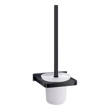 OMNIRES DA70620BL - Brosse de toilette à fixation murale DARLING semi-mat noir