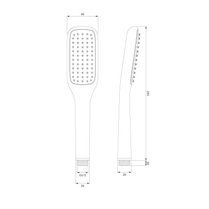 OMNIRES HUDSONX-PCR - Set da doccia HUDSONX cromo lucido
