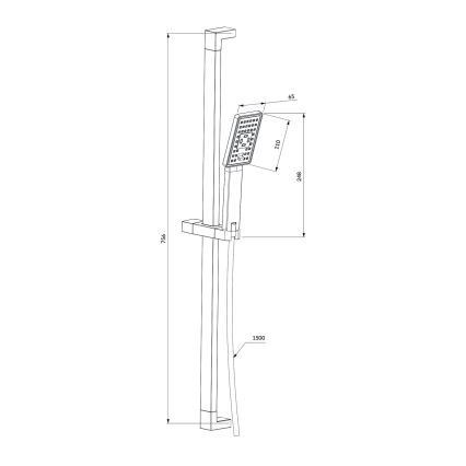OMNIRES JIMJIM-SBL - Colonne de douche JIMJIM mat noir