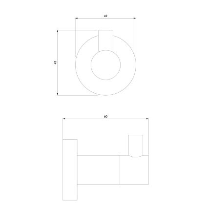 OMNIRES MP60110CR - Gancio a muro MODERN PROJECT cromo lucido
