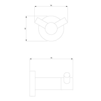 OMNIRES MP60120BL - Gancio a muro MODERN PROJECT opaco nero