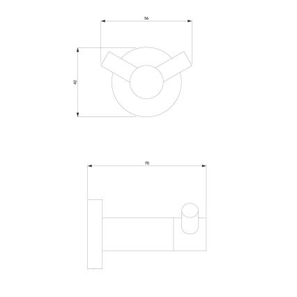 OMNIRES MP60120CR - Gancio a muro MODERN PROJECT cromo lucido