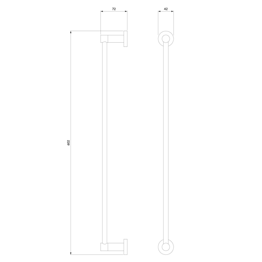 OMNIRES MP60216BL - Appendiabiti da parete MODERN PROJECT 60 cm opaco nero