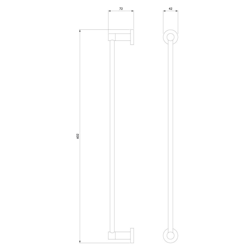 OMNIRES MP60216CR - Appendiabiti da parete MODERN PROJECT 60 cm cromo lucido