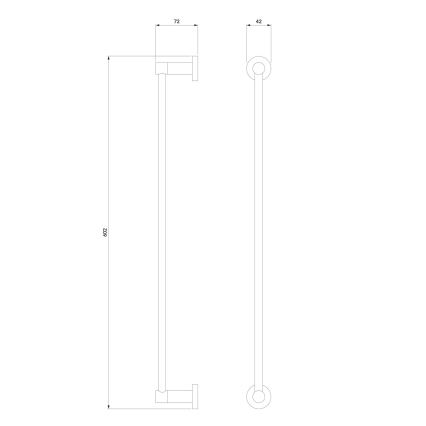 OMNIRES MP60216GR - Porte-serviettes mural MODERN PROJECT 60 cm graphite
