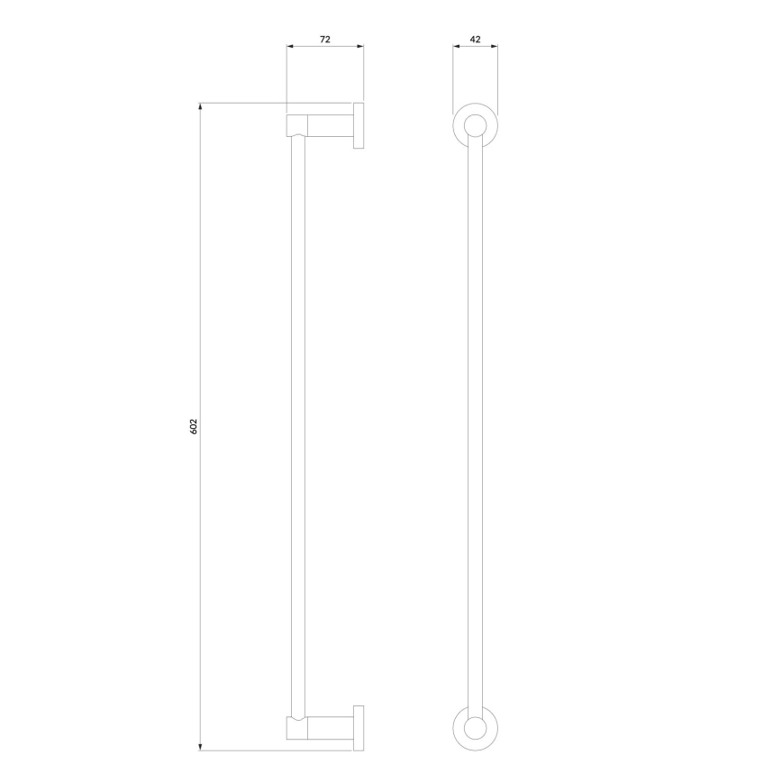 OMNIRES MP60216GR - Porte-serviettes mural MODERN PROJECT 60 cm graphite