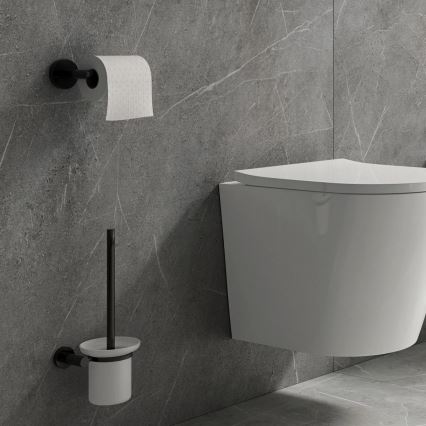 OMNIRES MP60510BL - Porte-papier toilette MODERN PROJECT mat noir