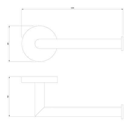 OMNIRES MP60510BL - Porte-papier toilette MODERN PROJECT mat noir