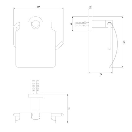 OMNIRES MP60520CR - Toilettenpapierhalter MODERN PROJECT glänzendes Chrom
