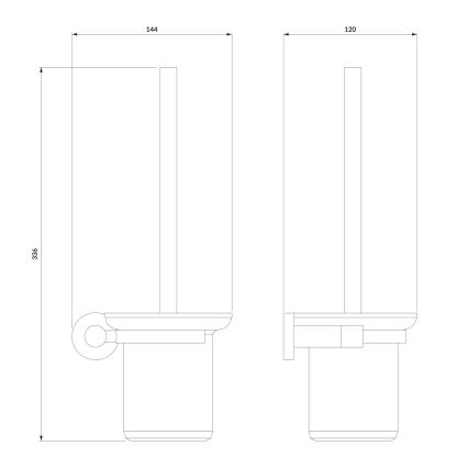 OMNIRES MP60620BL - Scopino a parete MODERN PROJECT opaco nero