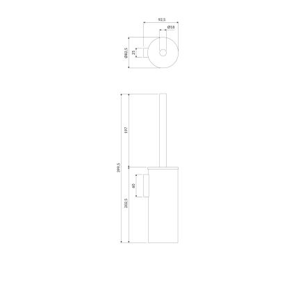 OMNIRES MP60621BL - Scopino a parete MODERN PROJECT opaco nero