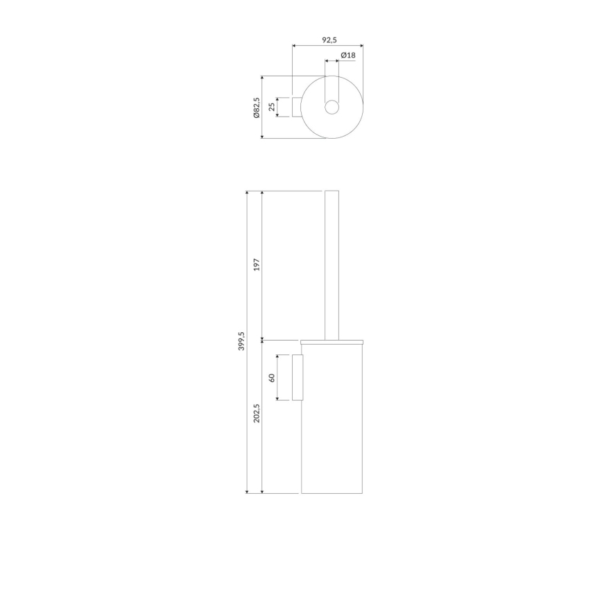 OMNIRES MP60621BL - Scopino a parete MODERN PROJECT opaco nero