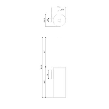 OMNIRES MP60621CR - Scopino a parete MODERN PROJECT cromo lucido