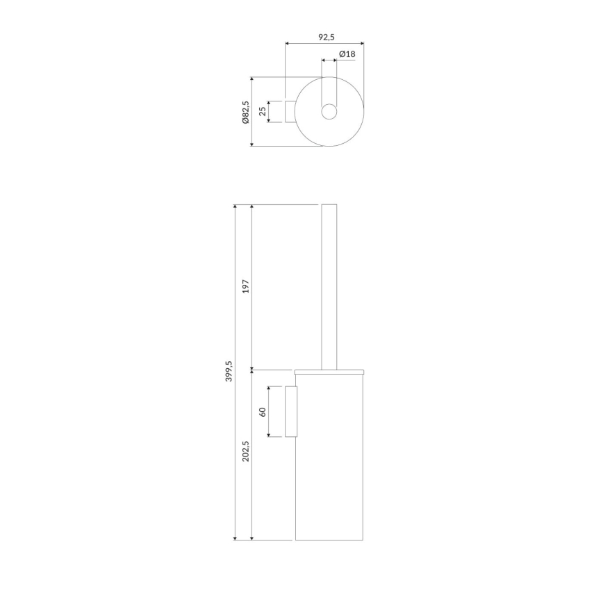 OMNIRES MP60621CR - Scopino a parete MODERN PROJECT cromo lucido