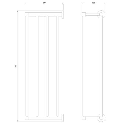 OMNIRES MP60920CR - Porte-serviettes mural MODERN PROJECT 60 cm chrome brillant