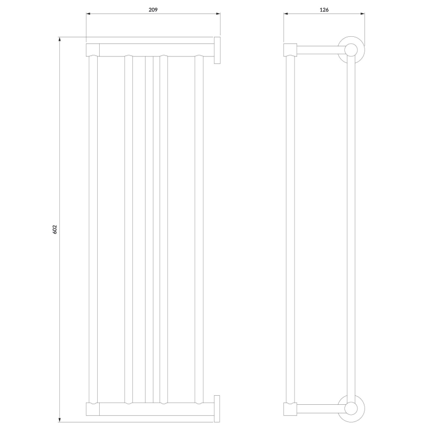 OMNIRES MP60920CR - Porte-serviettes mural MODERN PROJECT 60 cm chrome brillant