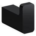 OMNIRES NL80110BL - Gancio a muro NELSON opaco nero