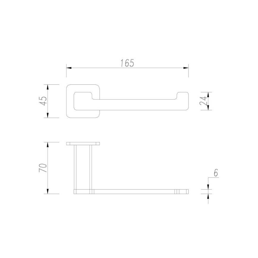 OMNIRES NL80510BL - Porta carta igienica NELSON opaco nero