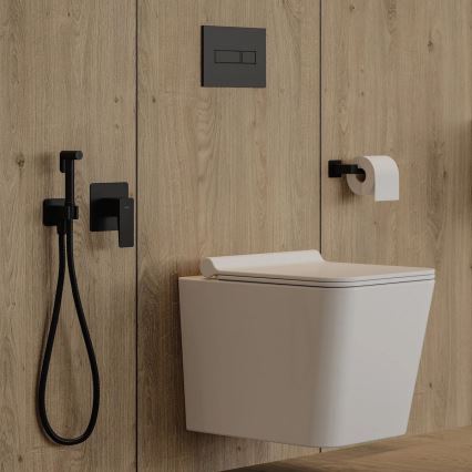 OMNIRES NL80510BL - Porte-papier toilette NELSON mat noir