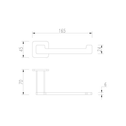 OMNIRES NL80510BL - Porte-papier toilette NELSON mat noir